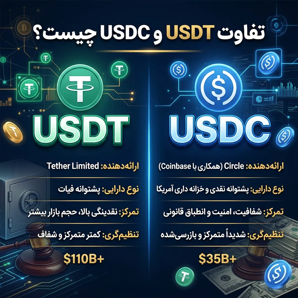 تفاوت USDT و USDC چیست؟